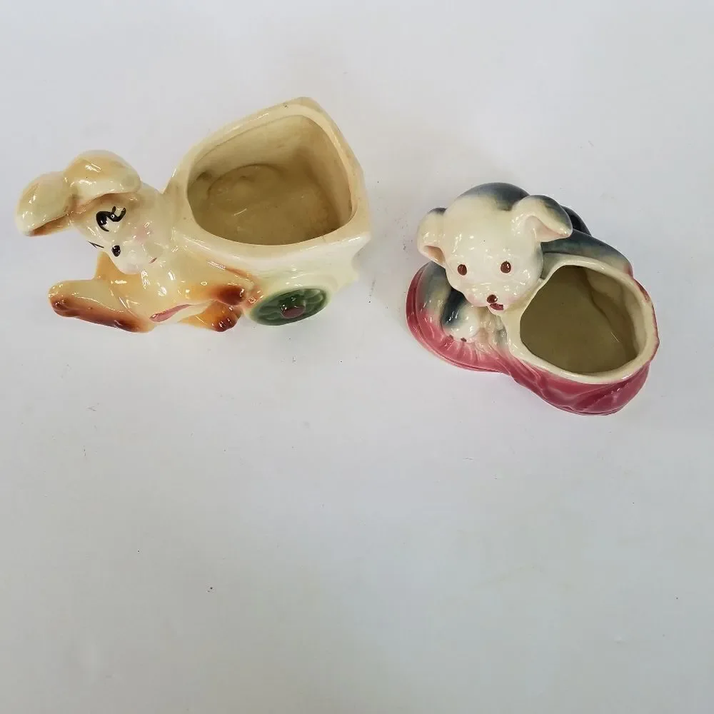 Set of Two Vintage Retro 1950s Shawnee Ceramic Planters